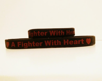 Gail Grandchamp Inspirational Wrist Band Collection  A Fighter With Heart