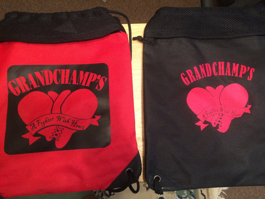 Grandchamps  A Fighter With Heart Drawstring Bags